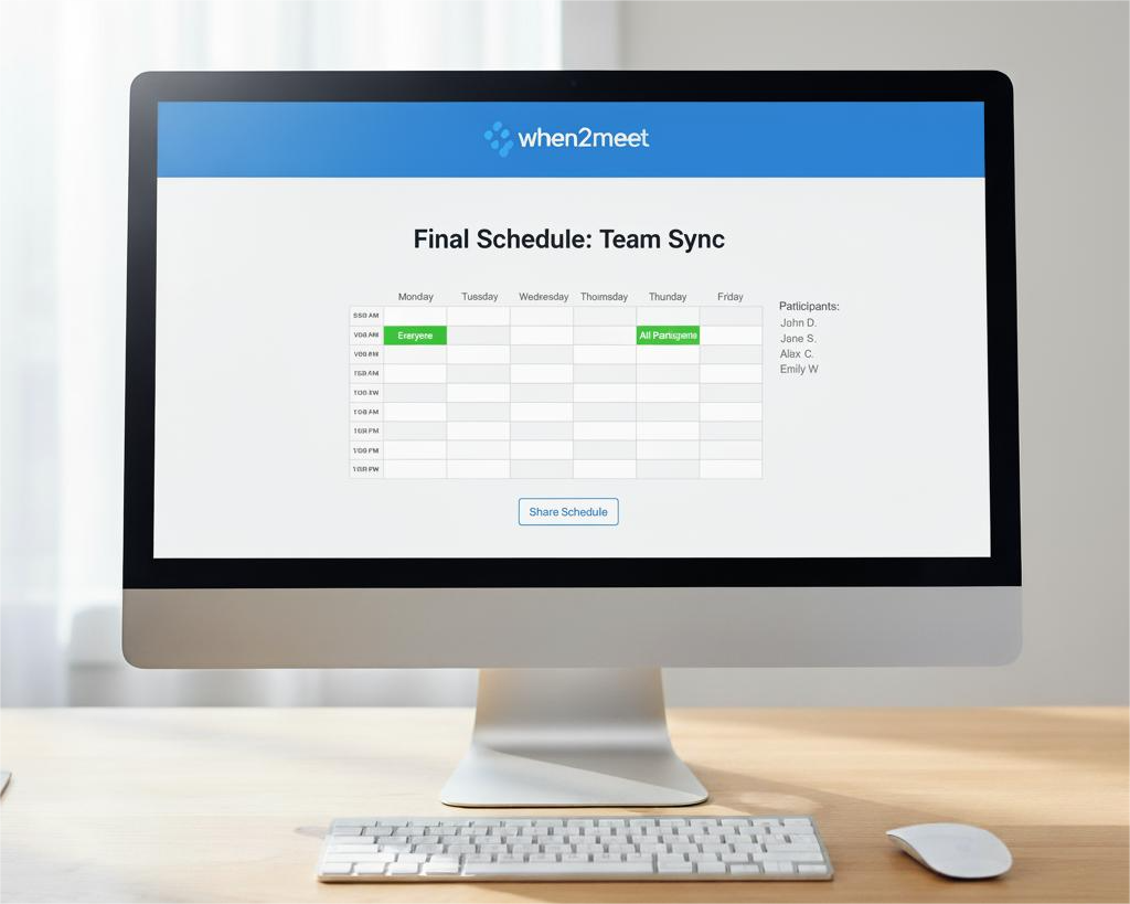 When2meet Schedule