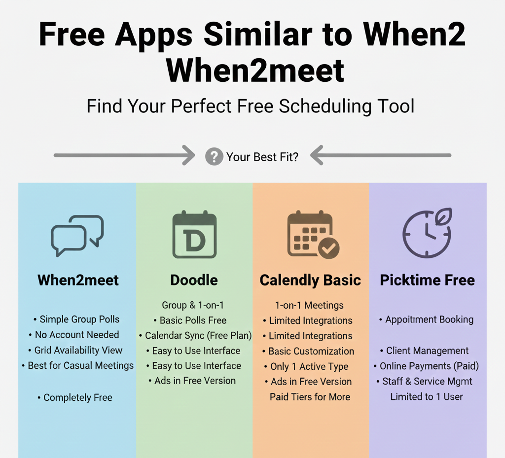 free apps similar to when2meet